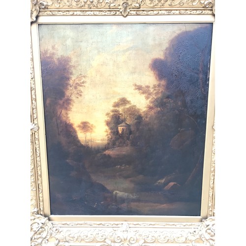 1278 - JOHN DYER (1699-1757) an oil on cradled canvas of an Italianate landscape 74 x 61cms. Illustrated in... 