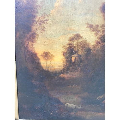 1278 - JOHN DYER (1699-1757) an oil on cradled canvas of an Italianate landscape 74 x 61cms. Illustrated in... 