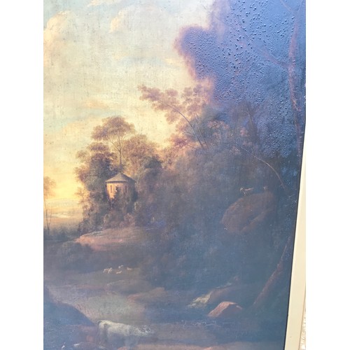 1278 - JOHN DYER (1699-1757) an oil on cradled canvas of an Italianate landscape 74 x 61cms. Illustrated in... 