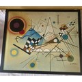 C.PENN oil on canvas abstract design, signed L.R. Canvas size 52 h x 63cms w.
