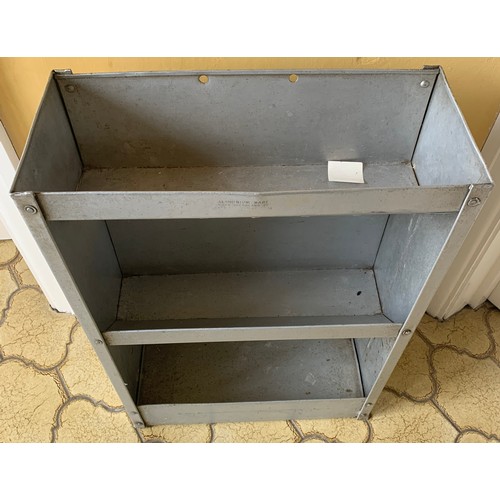 1548 - A galvanised wall mounted vegetable rack. 40cms w x 18cms d x 57cms h.