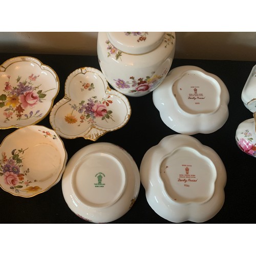 85A - A selection of Royal Crown Derby to include Derby Posies and other floral patterns.