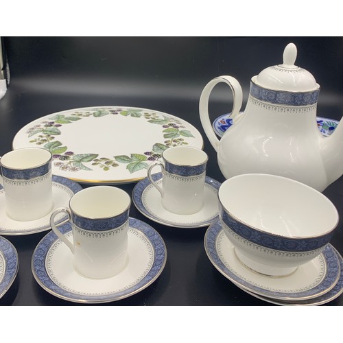 73 - Ceramics to include Royal Doulton Sherbrooke pattern part coffee service, Royal Worcester Launia pat... 