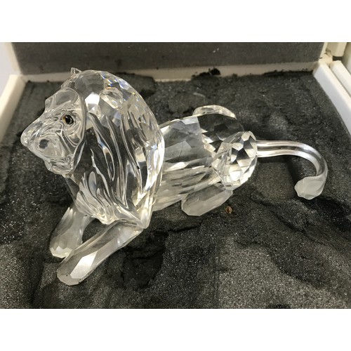 99 - Swarovski, Africa Inspirations, annual editions, Lion 1995, The Elephant 1993 and Silver Crystal Gir... 