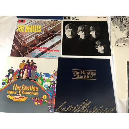 669 - The Beatles LP collection, 13 vinyl LPs with posters, blue presentation box. Parlaphone, facsimile s... 