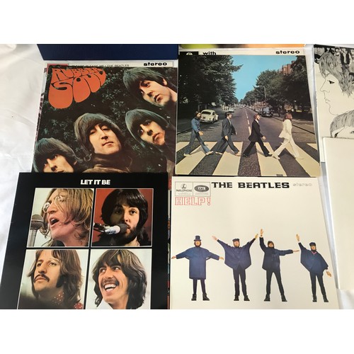 669 - The Beatles LP collection, 13 vinyl LPs with posters, blue presentation box. Parlaphone, facsimile s... 