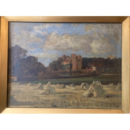 701 - R Noble oil on board landscape '04', inscribed to back Redhouse by R. Noble S.S.A. East Linton.