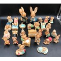 A collection of 30 Pendelfin figurines. Two largest 20cms h.