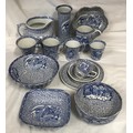 A selection of William Adams blue and white ware 