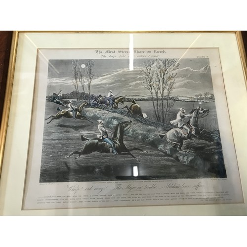 678 - A set of four oak framed engraving prints all titled 