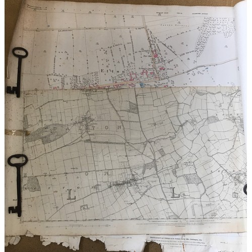 673A - A collection of 4 ordinate survey maps to include Etton, Dalton, South Dalton and Yorkshire 123 cms ... 