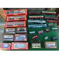 A collection of diecast model trains and carriages from Hornby, Airfix and Palitoy, including a LNER... 