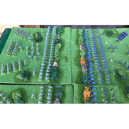 12 - A collection of Airfix miniature models displayed on 4 fields.