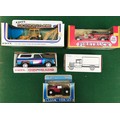Lot containing ERTL diecast model vehicles including a Ford Backhoe/Loader, 48 Diamond T, 1926 Firet... 