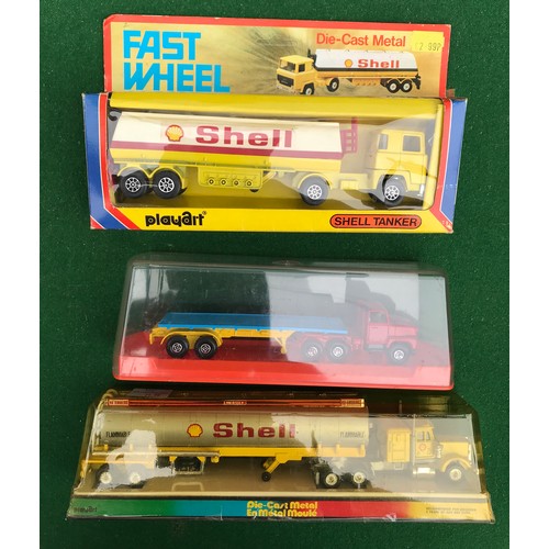 78 - Collection of boxed diecast vehicles from Playart including a 2x Shell Tanker, BP Tanker, 2x Fire Tr... 