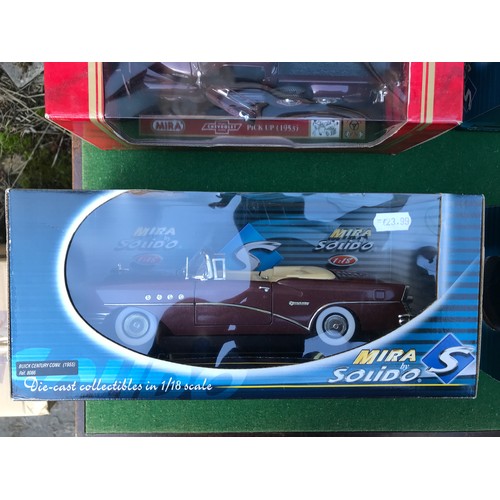 84 - Boxed diecast Solido vehicles to include 8086 Buick Century Conv, 8074 Chevrolet Depanneuse 1946, 90... 