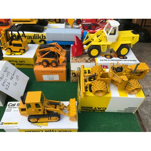 89 - A large collection of diecast toys of mostly NZG Models to include 160 Cat 245 Excavator, 223 Cat 95... 