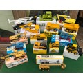 A collection of boxed NZG Modelle metal diecast vehicles including 165 Fuchs Hydraulik Bagger, 2x 22... 