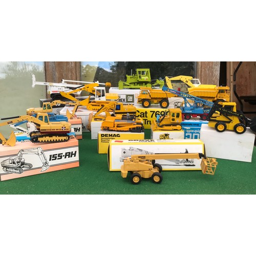 92 - A collection of boxed NZG Modelle metal diecast vehicles including 165 Fuchs Hydraulik Bagger, 2x 22... 