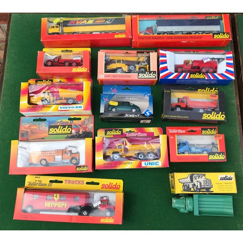 108 - A collection of Solido commercial diecast models to include No. 303 Berliet etc.