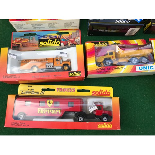 108 - A collection of Solido commercial diecast models to include No. 303 Berliet etc.