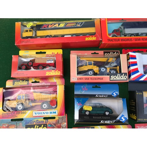 108 - A collection of Solido commercial diecast models to include No. 303 Berliet etc.