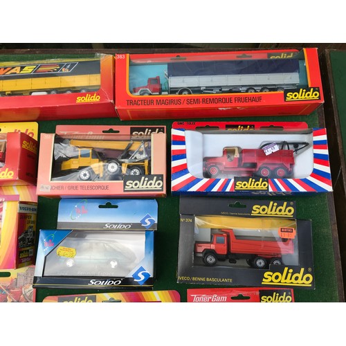 108 - A collection of Solido commercial diecast models to include No. 303 Berliet etc.