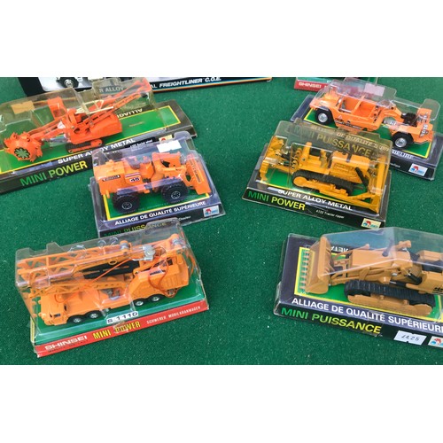 109 - Shinsei diecast vehicle collection to include No. 4125 Hydraulic Motor Scraper, D65S Komatsu Earthmo... 