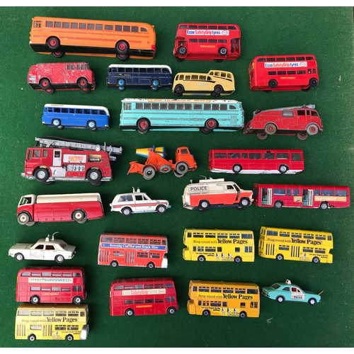 67 - A large collection of Dinky diecast mainly Bus vehicles to include Atlantean Bus x 5, 289 Routemaste... 