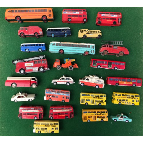 67 - A large collection of Dinky diecast mainly Bus vehicles to include Atlantean Bus x 5, 289 Routemaste... 