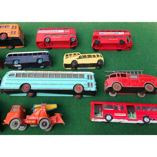 67 - A large collection of Dinky diecast mainly Bus vehicles to include Atlantean Bus x 5, 289 Routemaste... 