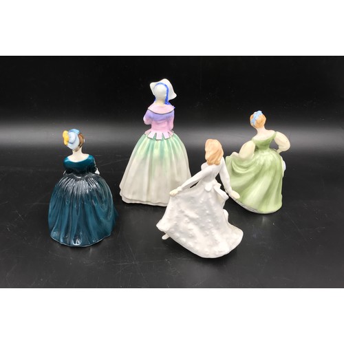 140 - A collection of 4 Royal Doulton figurines to include Dorcas HN 1491 with instinct 1 to HN number, Fa... 