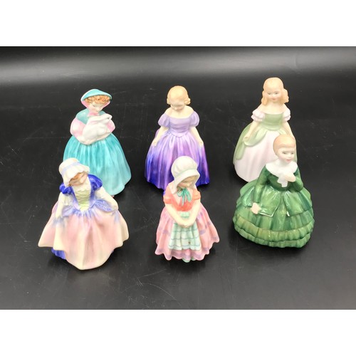 141 - A collection of 6 Royal Doulton figures to include Dinky Do HN 1678, Bunny HN 2214, Bell HN 2340, To... 