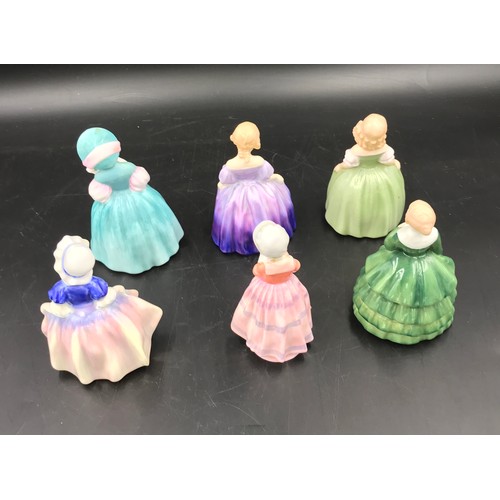 141 - A collection of 6 Royal Doulton figures to include Dinky Do HN 1678, Bunny HN 2214, Bell HN 2340, To... 