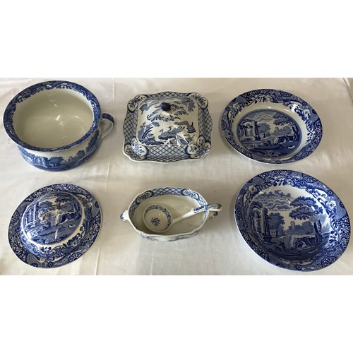 146 - A collection of Copeland Spode china to include Spode Italian ware, a potty 23.5cms d, 2x bowls and ... 