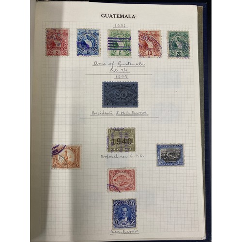 617 - Four albums of World stamps, two to include Abyssinia, Austria, Denmark,  Finland, Guatemala, Monaco... 