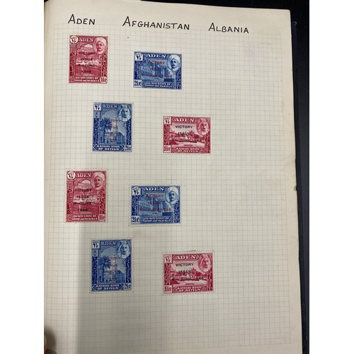 617 - Four albums of World stamps, two to include Abyssinia, Austria, Denmark,  Finland, Guatemala, Monaco... 