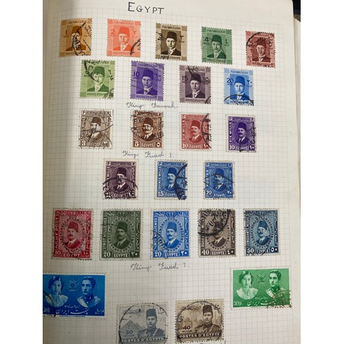 617 - Four albums of World stamps, two to include Abyssinia, Austria, Denmark,  Finland, Guatemala, Monaco... 