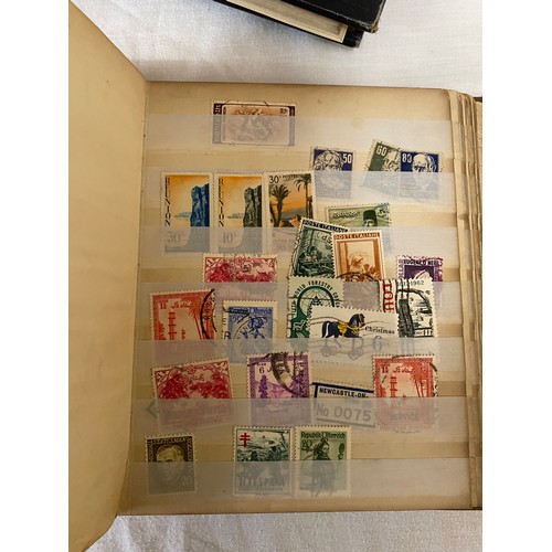 617 - Four albums of World stamps, two to include Abyssinia, Austria, Denmark,  Finland, Guatemala, Monaco... 