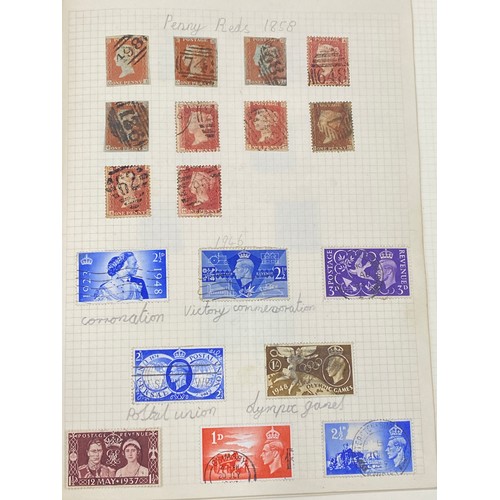 618 - Two albums of mainly used G.B. and Commonwealth stamps. Includes two 1d black spacefillers and stamp... 