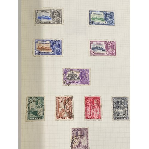 618 - Two albums of mainly used G.B. and Commonwealth stamps. Includes two 1d black spacefillers and stamp... 