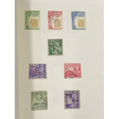 618 - Two albums of mainly used G.B. and Commonwealth stamps. Includes two 1d black spacefillers and stamp... 