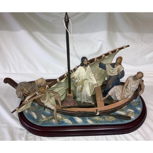 118 - Lladro Jesus in the Tiberiades No. 13557. Limited Edition. 76cms w x 52cms h.