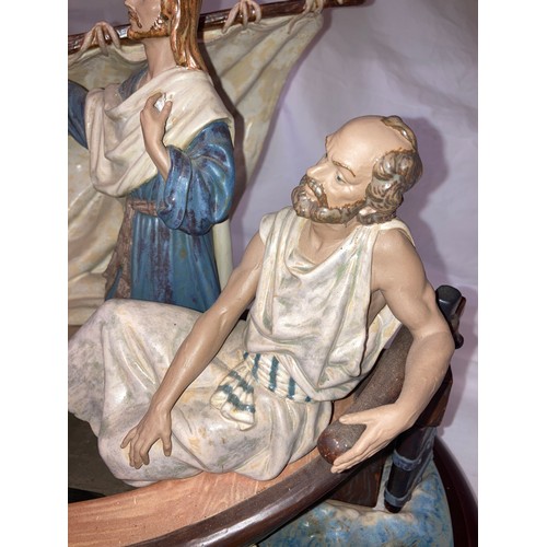 118 - Lladro Jesus in the Tiberiades No. 13557. Limited Edition. 76cms w x 52cms h.