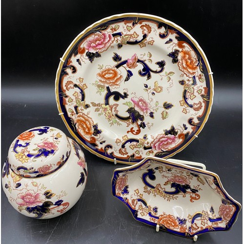 115 - A selection of ceramics to include Masons Mandalay ginger jar, bonbon dish and plate 26cms d plus 1 ... 