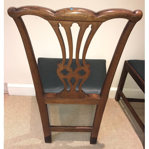 1213 - An 18thC oak single dining chair.