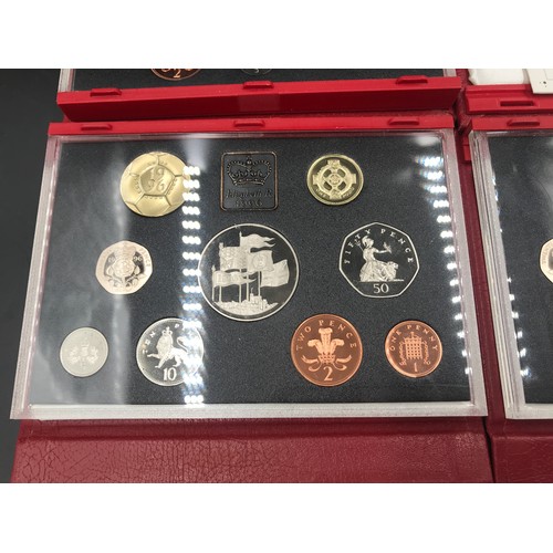 627 - Royal Mint UK Proof coin collection, four cased sets 1993, 1994, 1995 and 1996.