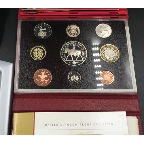 629 - Royal Mint UK Proof Coin Collection 2 x year 2000 Executive and Deluxe sets to include 2001 with Que... 