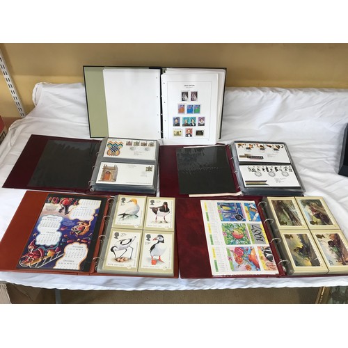 635 - Royal Mail stamps and postcards collection, 2 x Royal Mail First Day Covers albums, one Royal Mail s... 