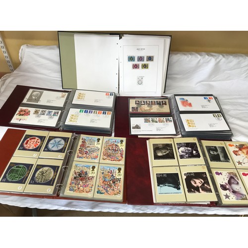 635 - Royal Mail stamps and postcards collection, 2 x Royal Mail First Day Covers albums, one Royal Mail s... 